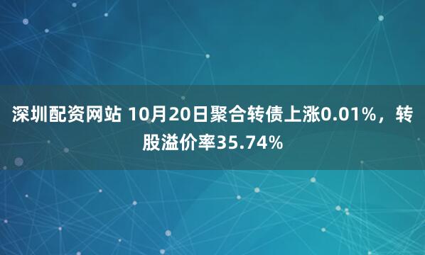 深圳配资网站 10月20日聚合转债上涨0.01%,转股溢价率35.74%